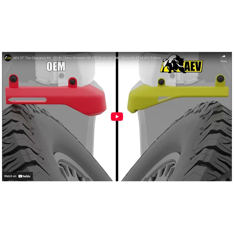 Aev 37-Inch Tire Clearance Kit For 2024+ Chevy Silverado 2500 Zr2 Bison 1