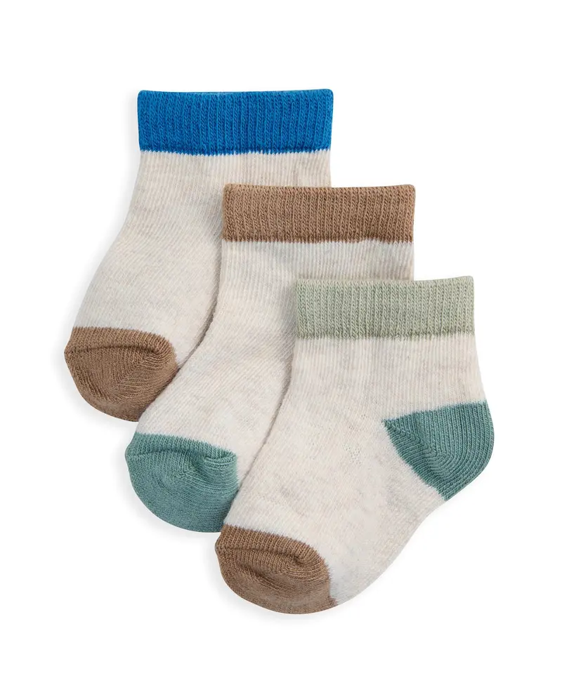 Assorted Color Ankle Socks – 3-Pack 1