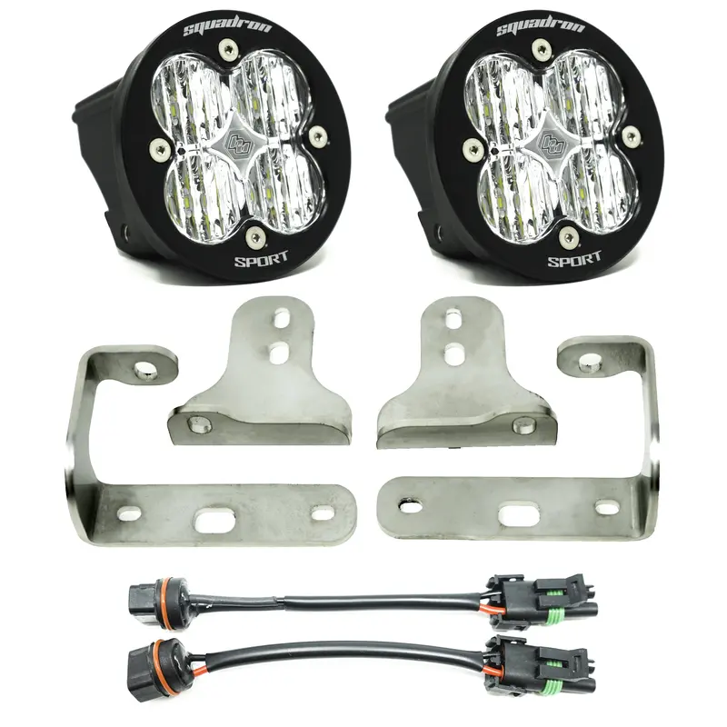 Baja Designs Squadron-R Pro/Sport Fog Pocket Led Kit For 2018–2024 Jeep Wrangler Jl And Gladiator Jt Sport Models 1