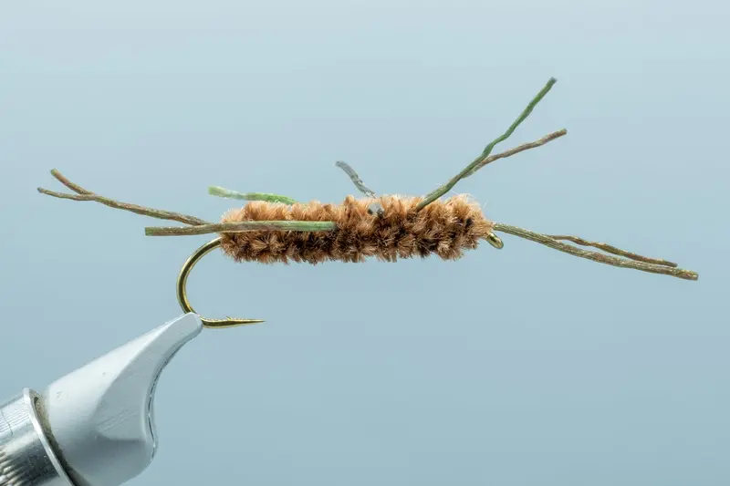 Brown Rubber Leg Streamer Hook #6 1