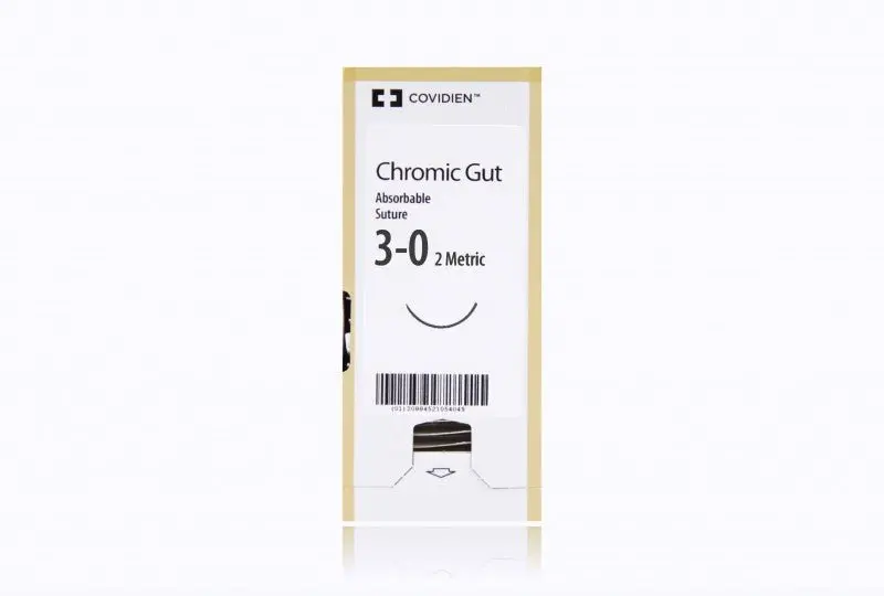 Chromic Gut Sutures – Absorbable, Braided, Covidien Brand 1