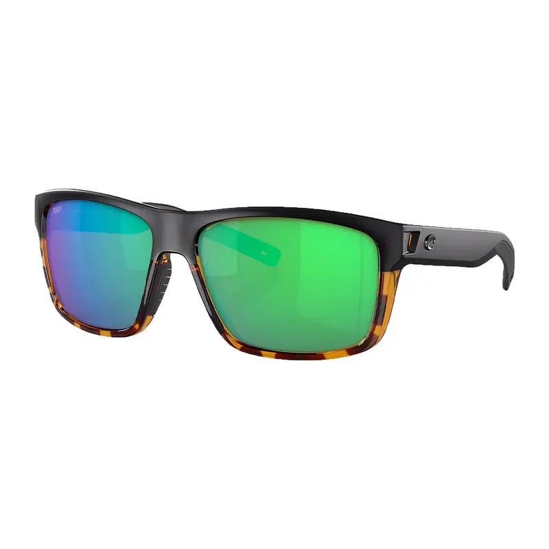 Costa Slack Tide Sunglasses – Matte Black/Tortoise Frame With Green Mirror 580P Lens 1