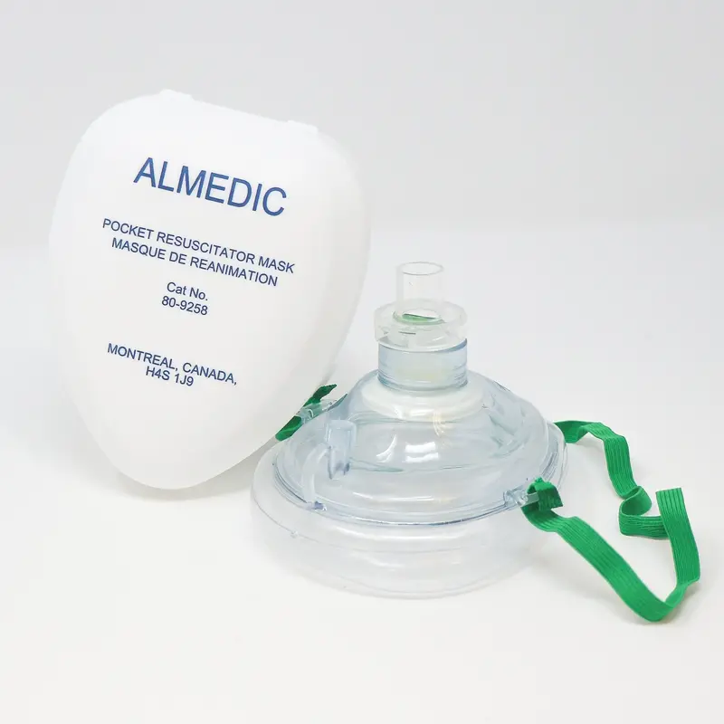 Cpr Pocket Mask With Integrated One-Way Valve And Disposable Glove Set 1