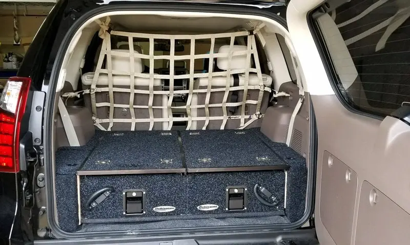 Dobinsons Dual-Roller Rear Drawer System For Lexus Gx460 — Includes Fridge Slide & Side Panels (Rear A/C Compatible) 1