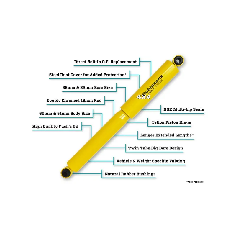 Dobinsons Rear Shocks: 0–2.5" Lift For 4Th-Gen Toyota 4Runner (2003–2009) 1