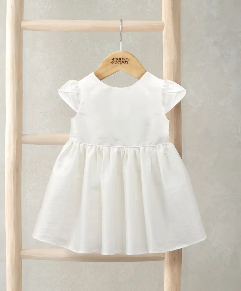 Elegant White Taffeta Special Occasion Dress 1