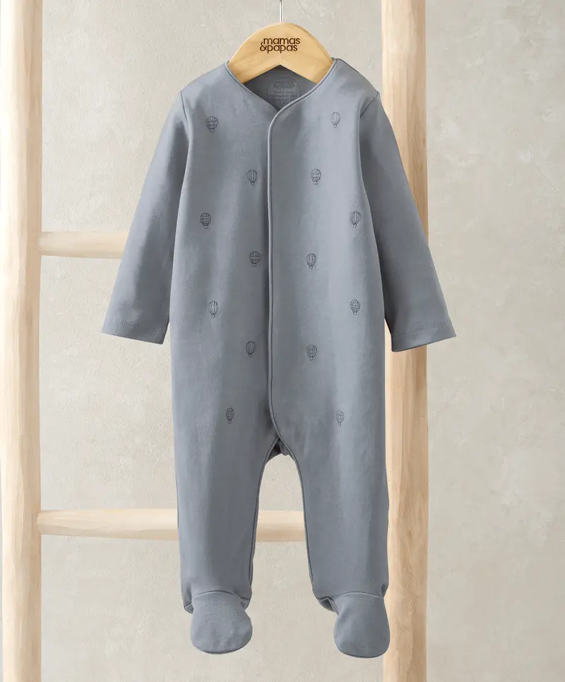 Embroidered Balloon Print All-In-One Baby Bodysuit 1