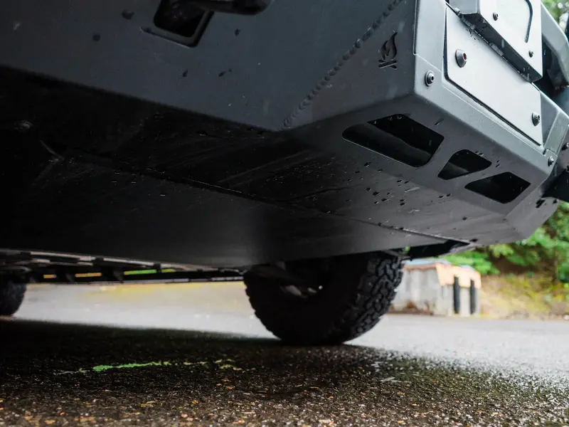 Flatline Van Co. Core Skid Plate Add-On For 2020+ Ford Transit Front Bumper 1