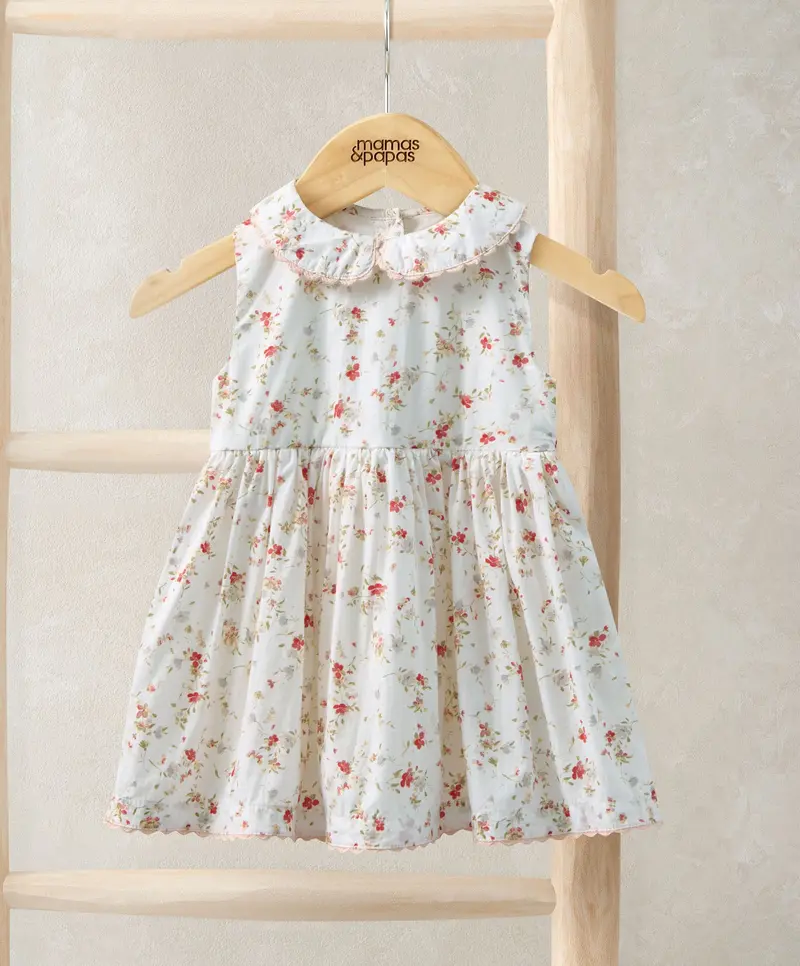 Floral Poplin Baby Dress – Lightweight Cotton Style 1