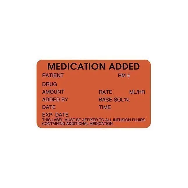Fluorescent Medication Identification Labels – High-Visibility Safety Tags 1