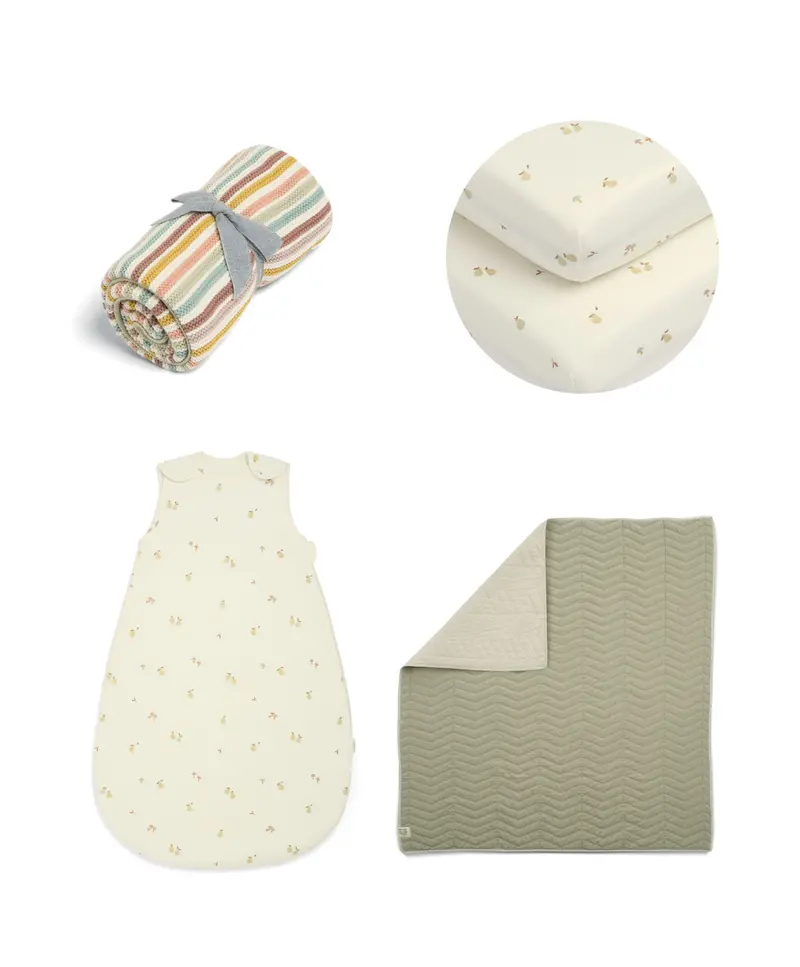 Four-Piece Nursery Starter Set – Orchard Print Design 1