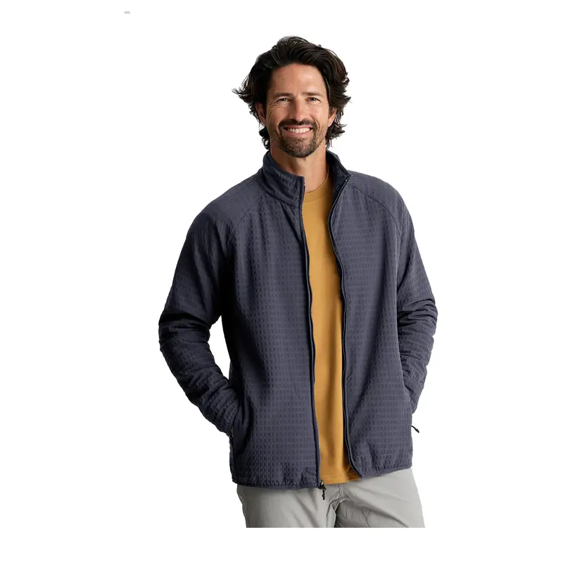 Free Fly Gridback Fleece Jacket In Storm Cloud Gray 1