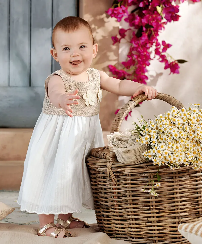 Hand-Crocheted Woven Summer Dress For Kids 1