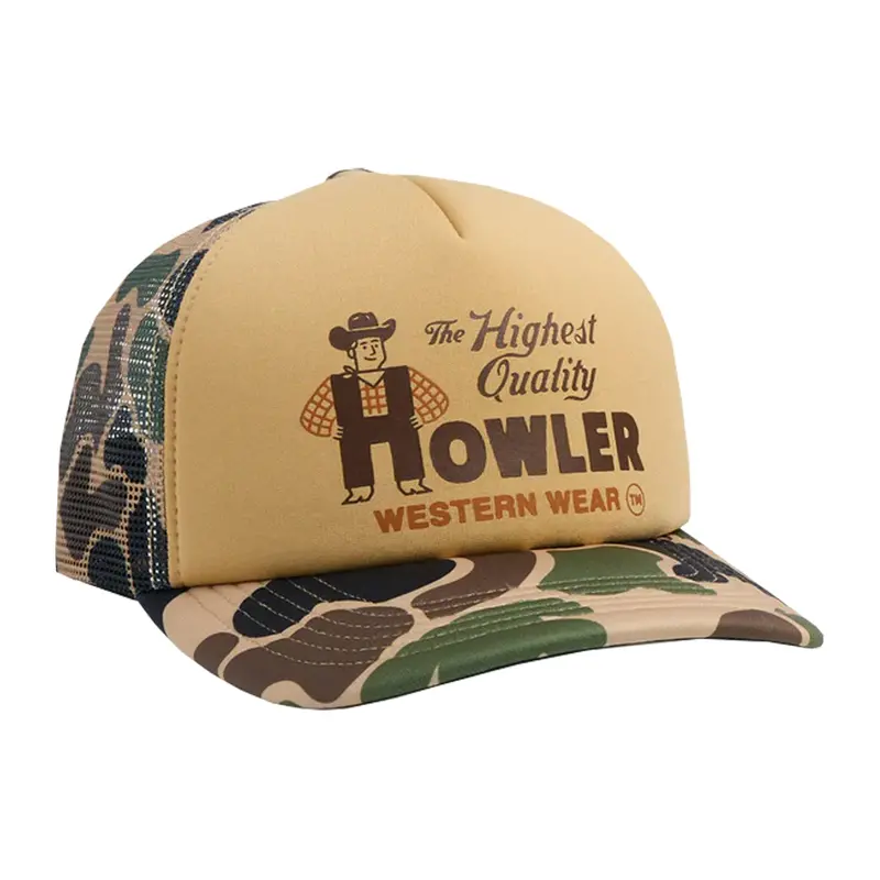 Howler Bros Howler Western Wear Foam Dome Hat In Khaki Camo 1