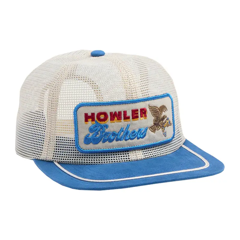 Howler Bros Osprey Prey Unstructured Snapback Hat In Stone And Blue 1