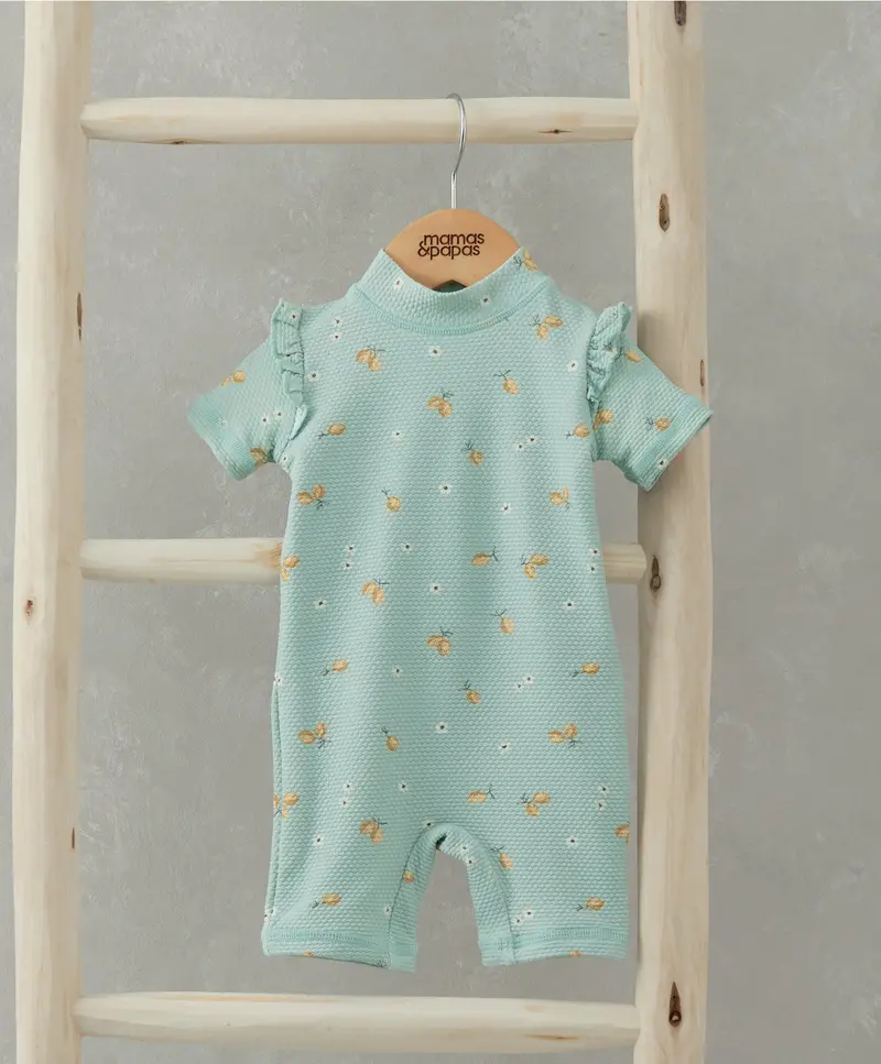 Lemon Short-Sleeve Rash Guard Swim Suit For Babies 1