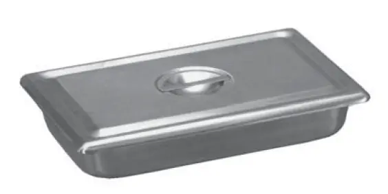 Lidded Stainless Steel Instrument Storage And Sterilization Tray 1