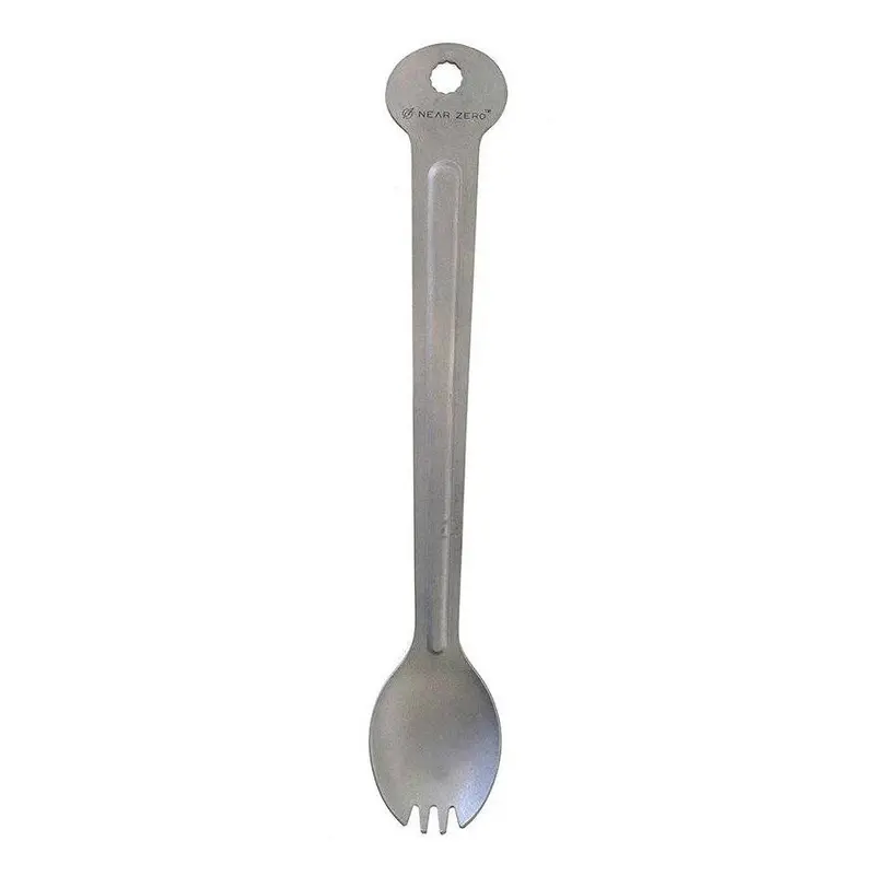 Lightweight Titanium Spork With Extended Handle 1