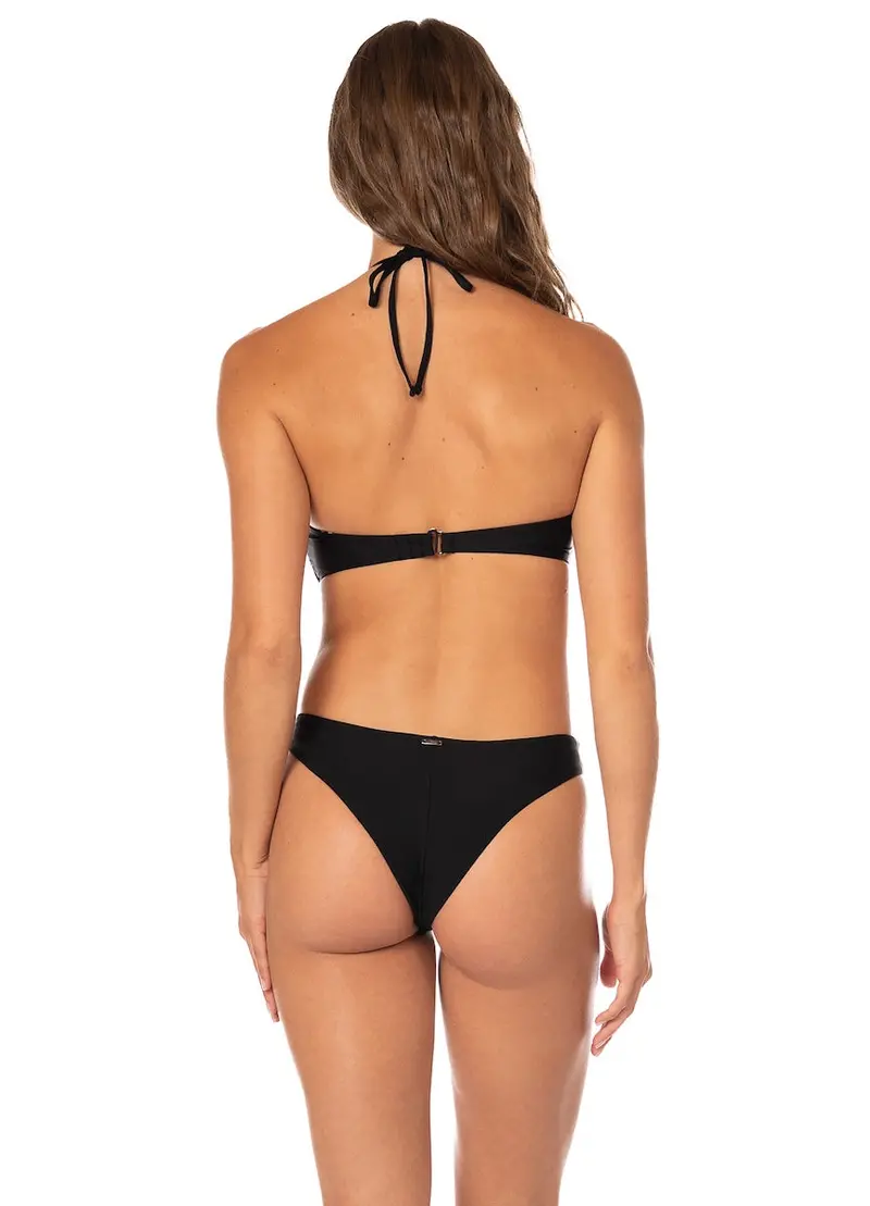 Maaji Black Iconic Low-Rise Bikini Bottom With Narrow Sides 1