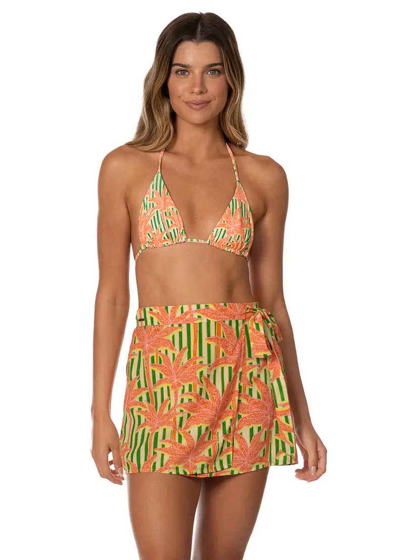 Maaji Blooming Stripes Oceane A-Line Short Skirt 1