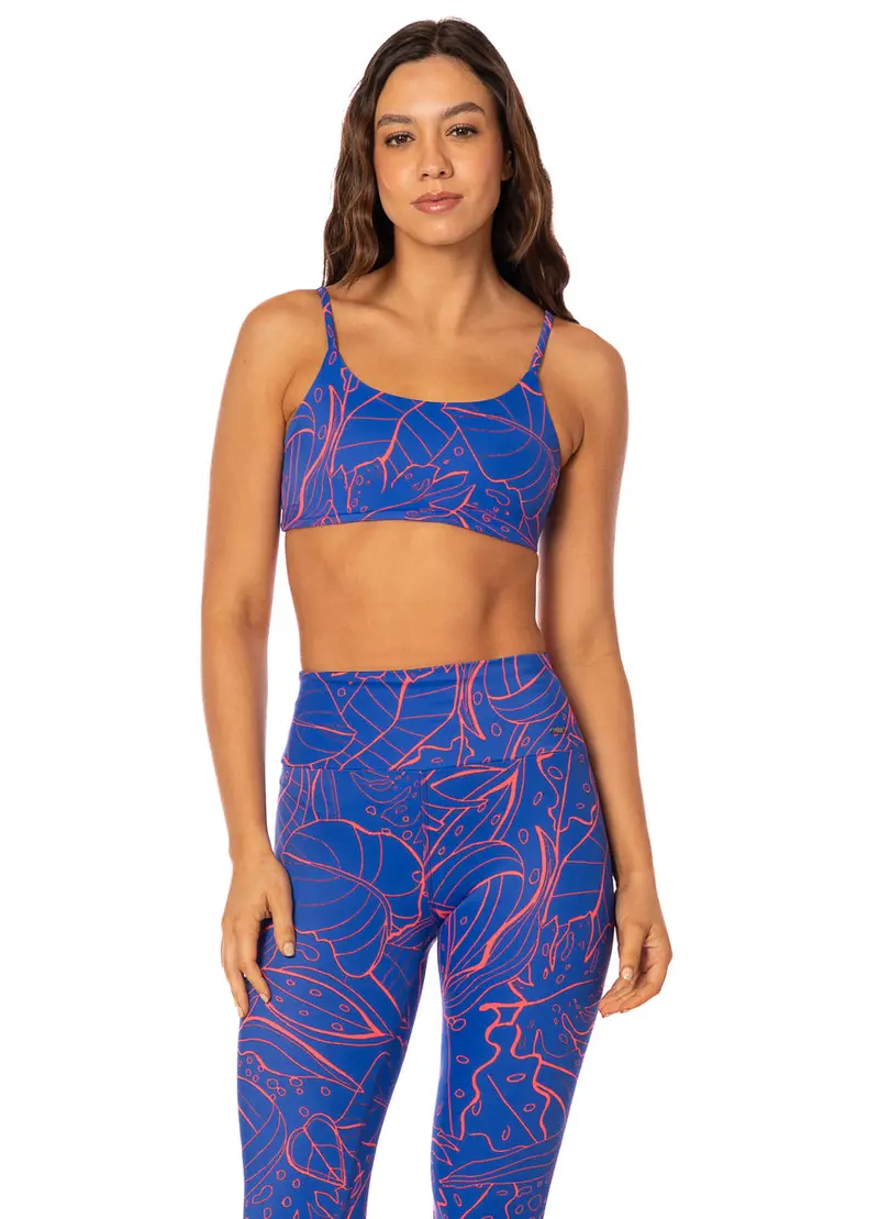 Maaji Brin Retro Blue Low-Impact Support Sports Bra 1