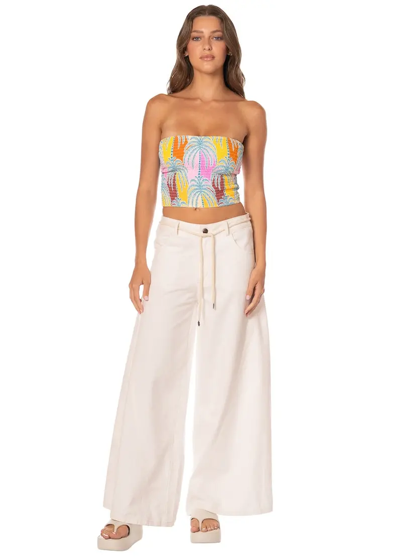 Maaji Coconut Milk Georgette Wide-Leg Pants 1