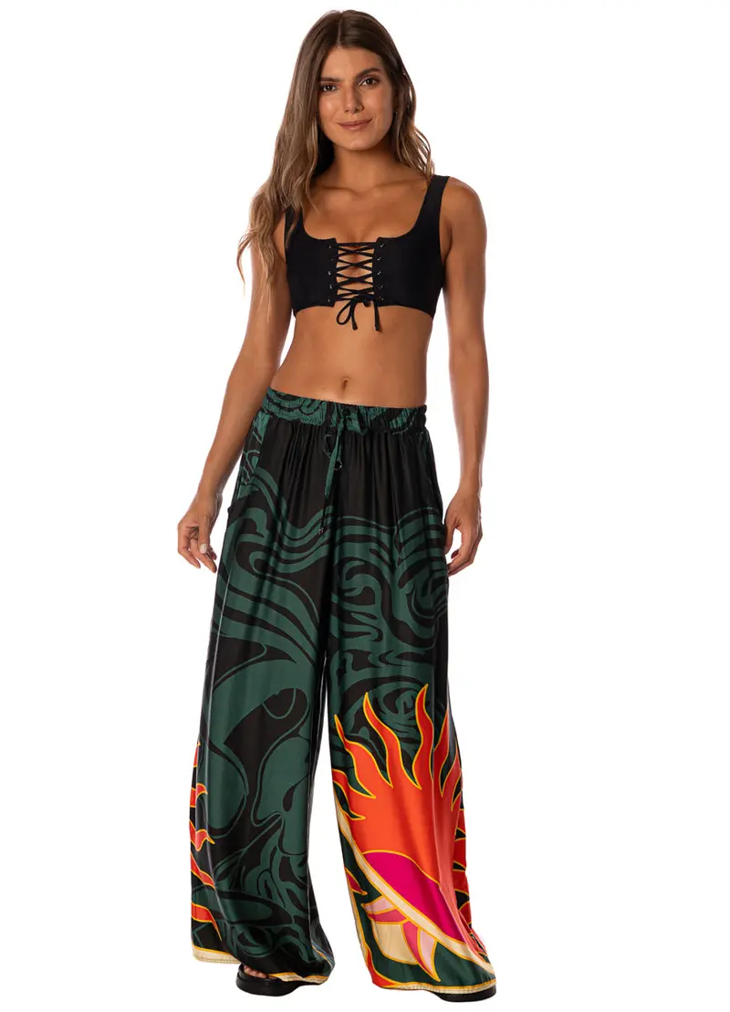 Maaji Flamingo Night Ophelia V-Neck Pants – Lightweight Lounge Style 1