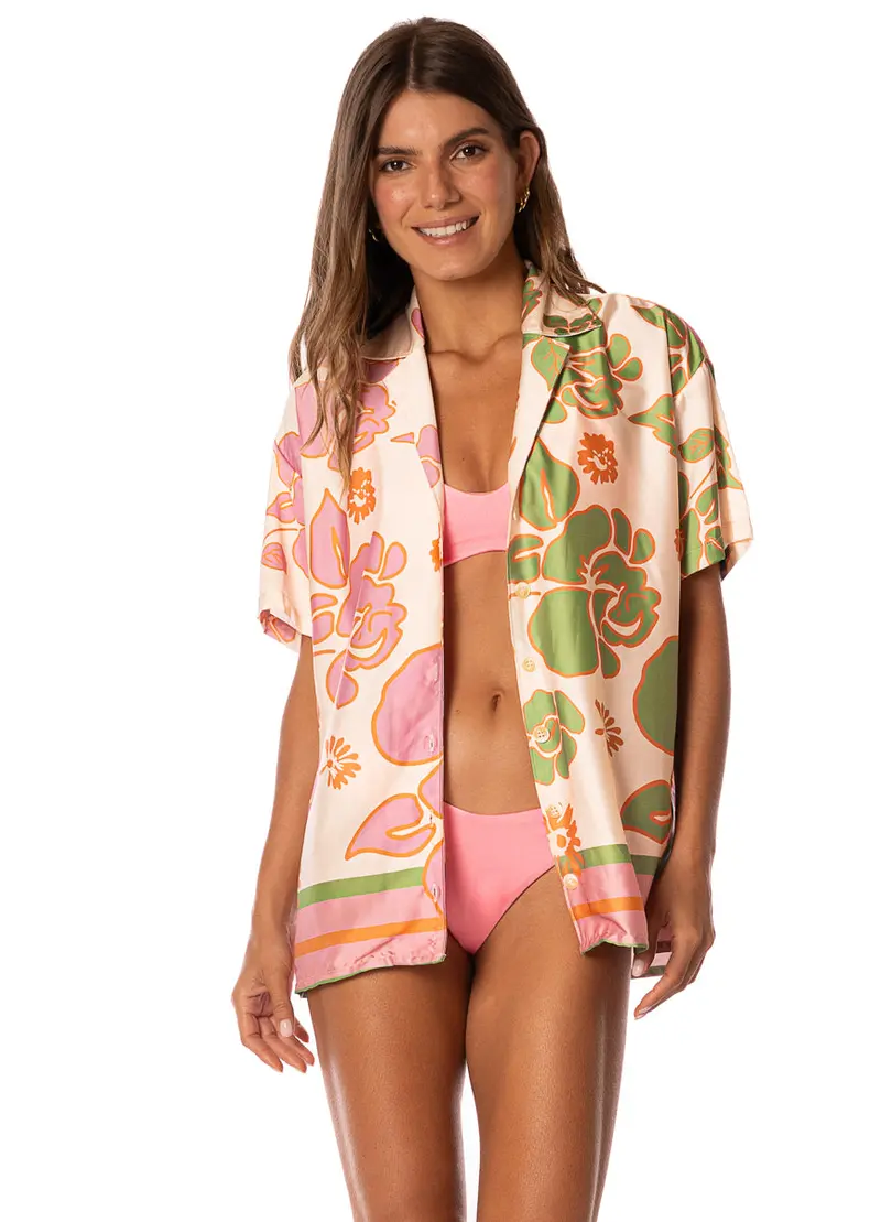 Maaji Floating Blooms Noise-Print Long Shirt 1