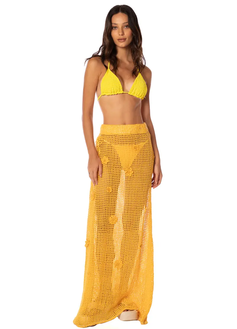 Maaji Golden Blossom Glacier Maxi Skirt 1