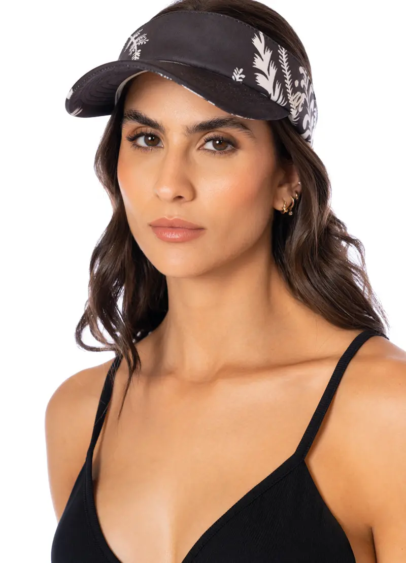 Maaji Midnight Palm Sunny Visor Hat For Beachwear 1