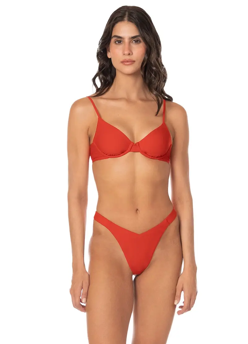 Maaji Red Camelia Dainty Underwire Bikini Top 1