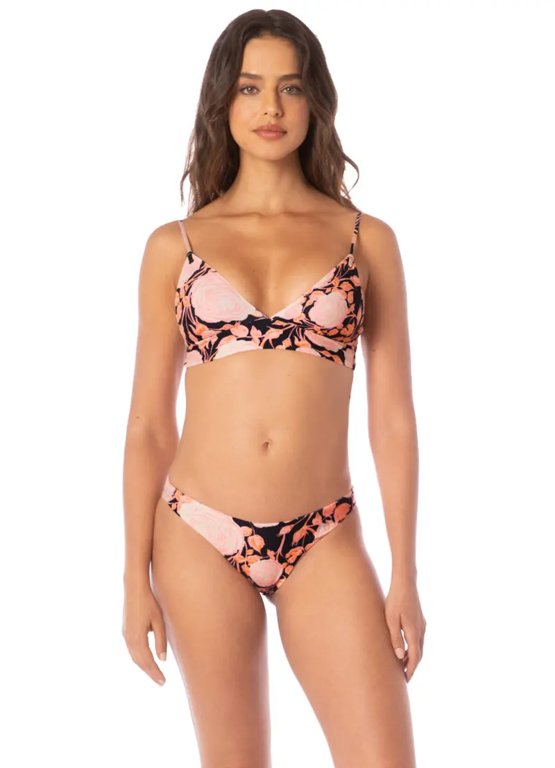 Maaji Rose Petals Copilot Longline Triangle Bikini Top 1