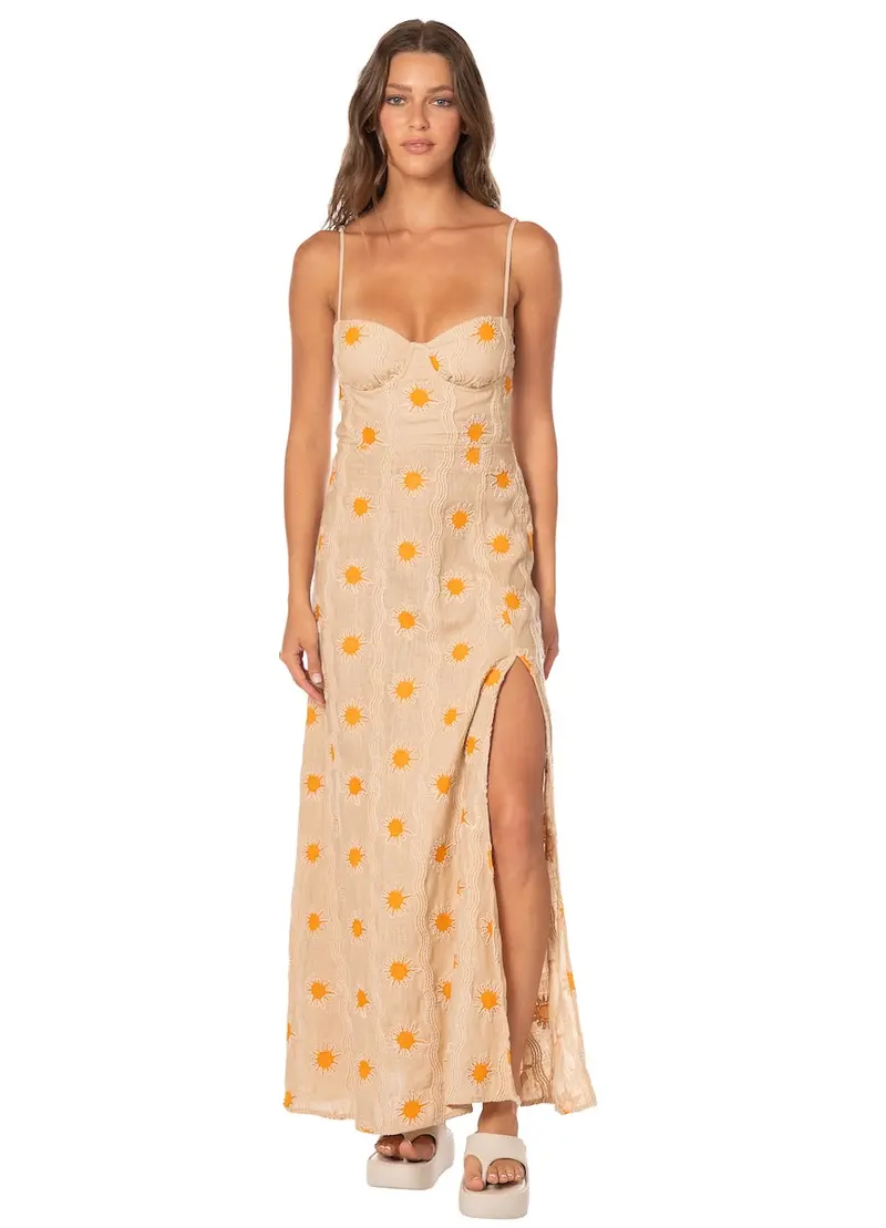 Maaji Saffron Glow Liah Flowy Long Dress 1