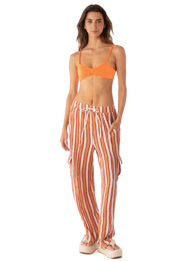 Maaji Stripe Crochet Elodie Wide-Leg Pants 1