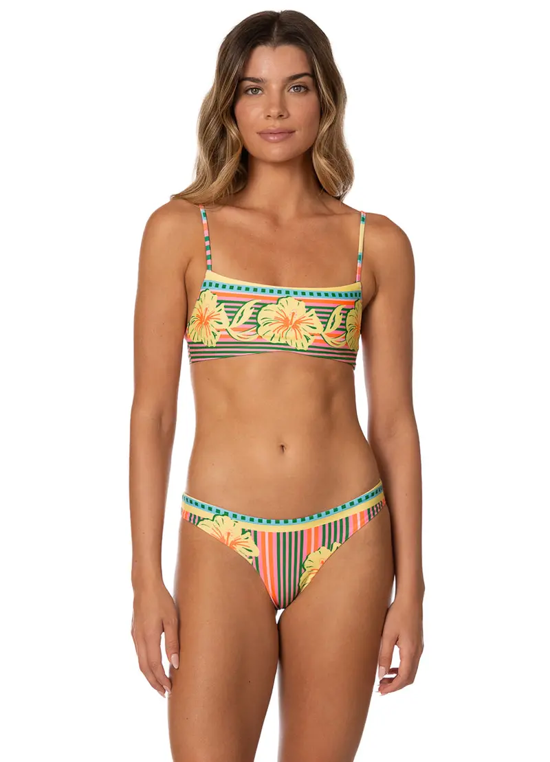 Maaji Striped Paradise Megara Bralette Bikini Top – Classic Supportive Fit 1