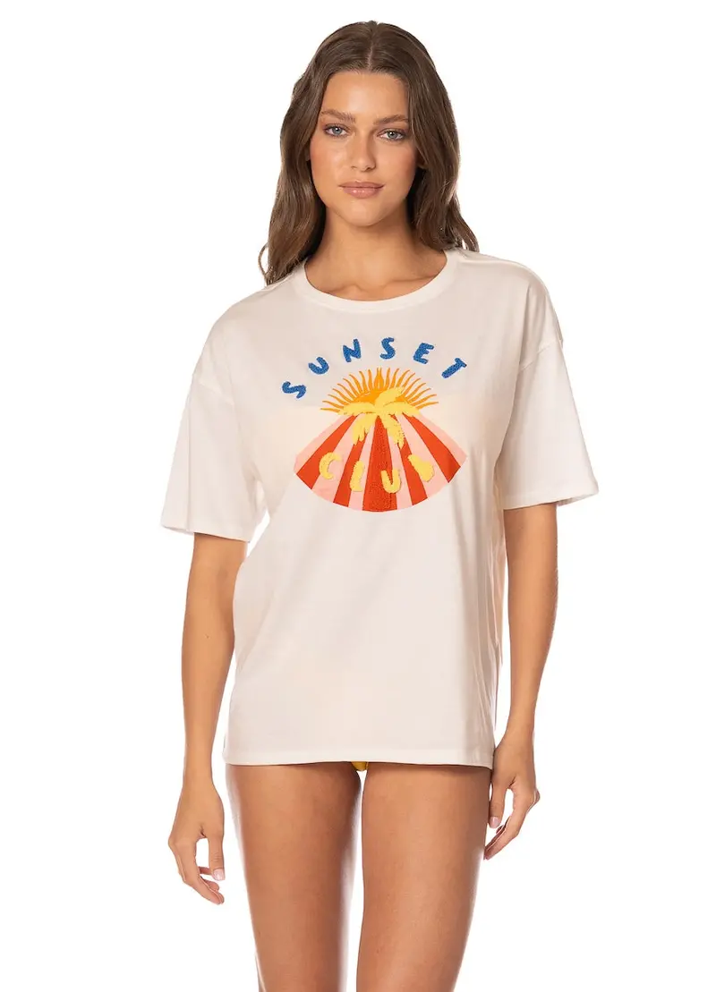 Maaji Sunset Club Azalea Relaxed-Fit Cotton T-Shirt 1