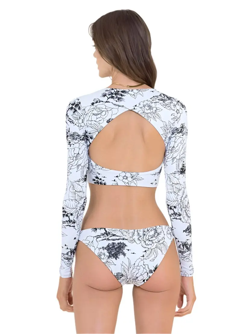 Maaji Toile De Jouy Flirt Bikini Bottom With Thin Sides 1