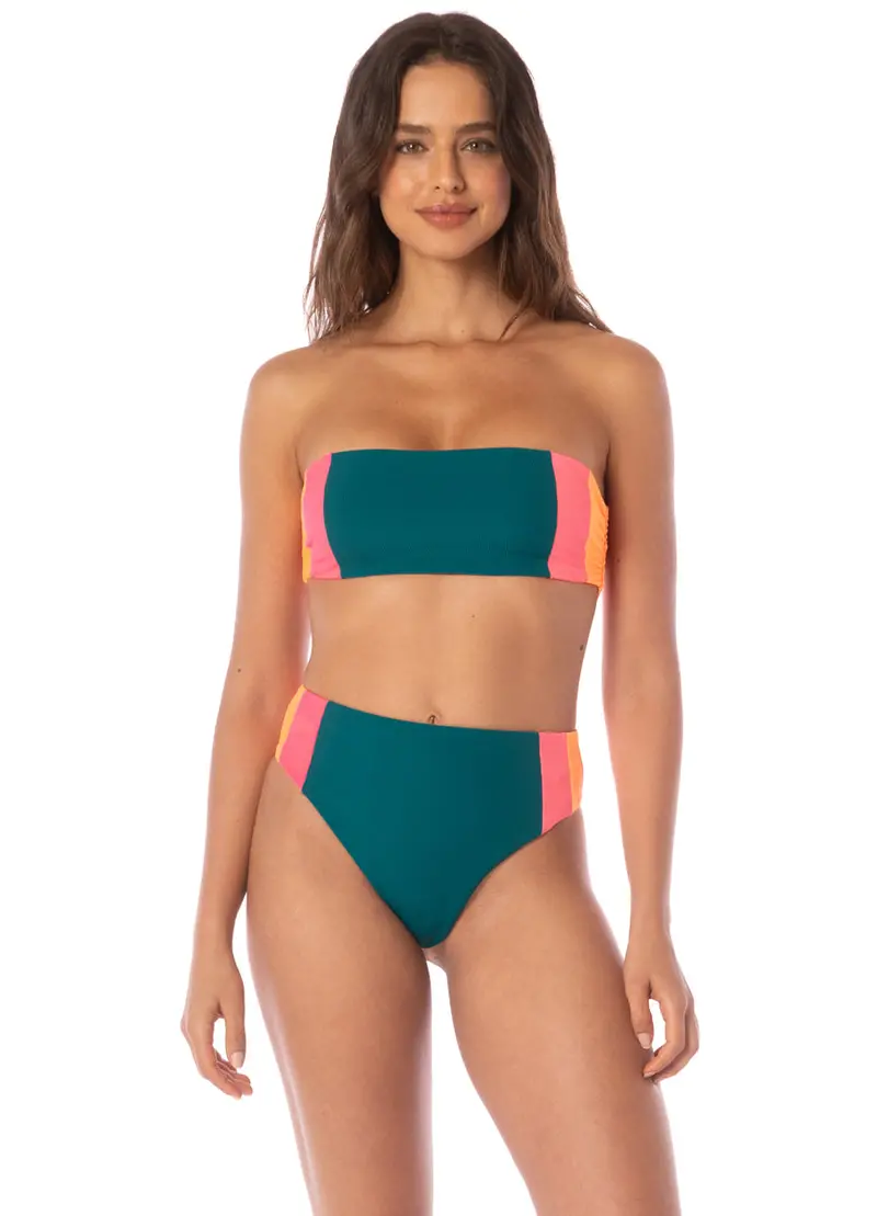 Maaji Verdant Breeze Nomad Strapless Bandeau Bikini Top 1