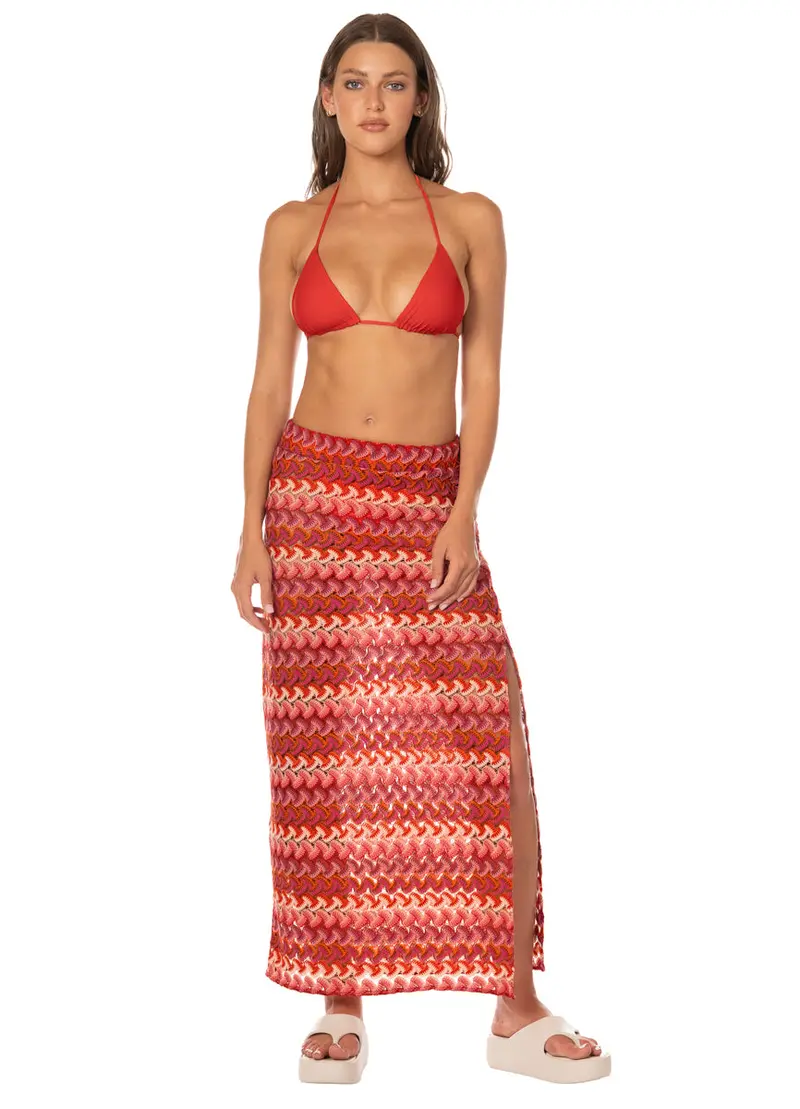 Maaji Wine Bloom Cayetana Flowy Skirt 1