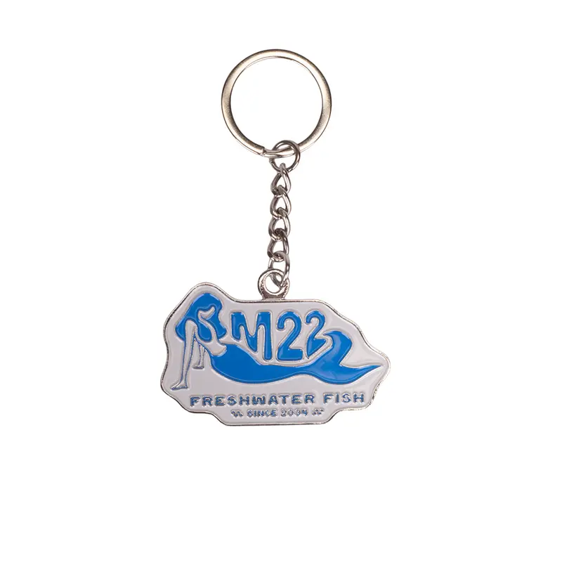 Mermaid Silhouette Keychain – Polished Stainless Steel 1