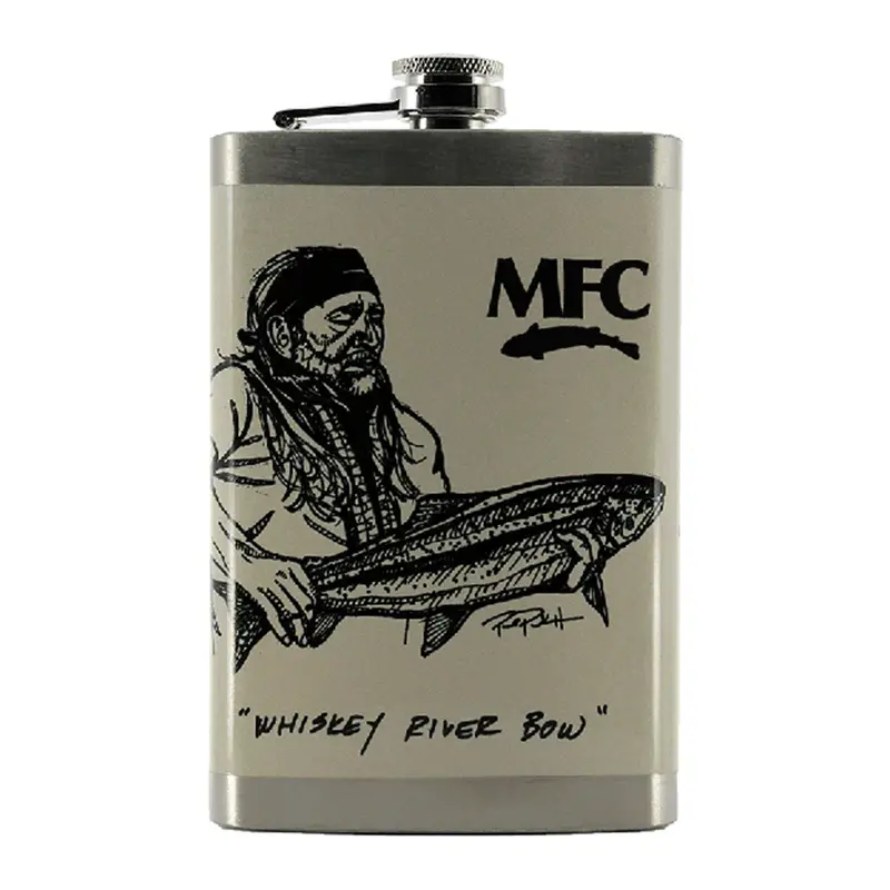 Mfc Hip Flask – Puckett’S Willie Trout Engraved Stainless Steel Bottle 1