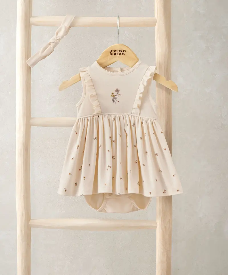 Mock Skirt Romper With Adjustable Headband 1