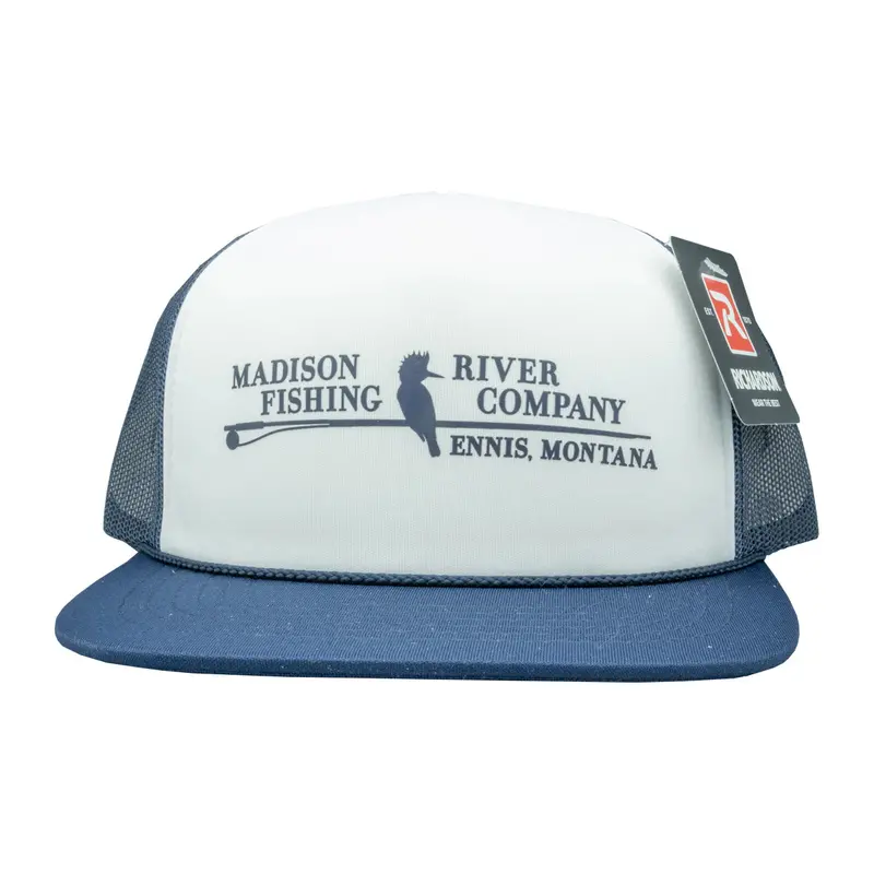 Mrfc 113 Trucker Hat – Foam Logo, White/Navy Colorway 1