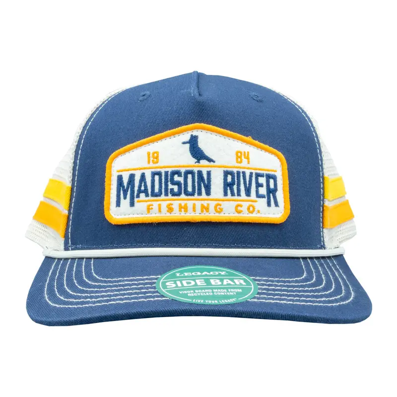 Mrfc Logo 2Bar Pikes Peak Trucker Hat – Navy, Gold, Orange 1
