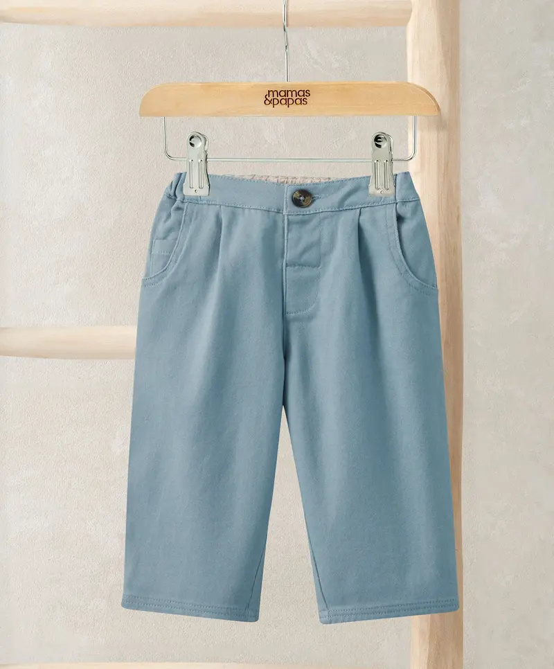 Navy Smart Chino Trousers 1