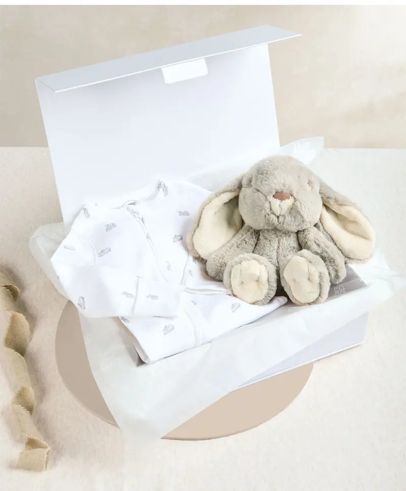 Newborn Gift Set: Bunny All-In-One + Plush Bunny Toy (0–3 Months) 1