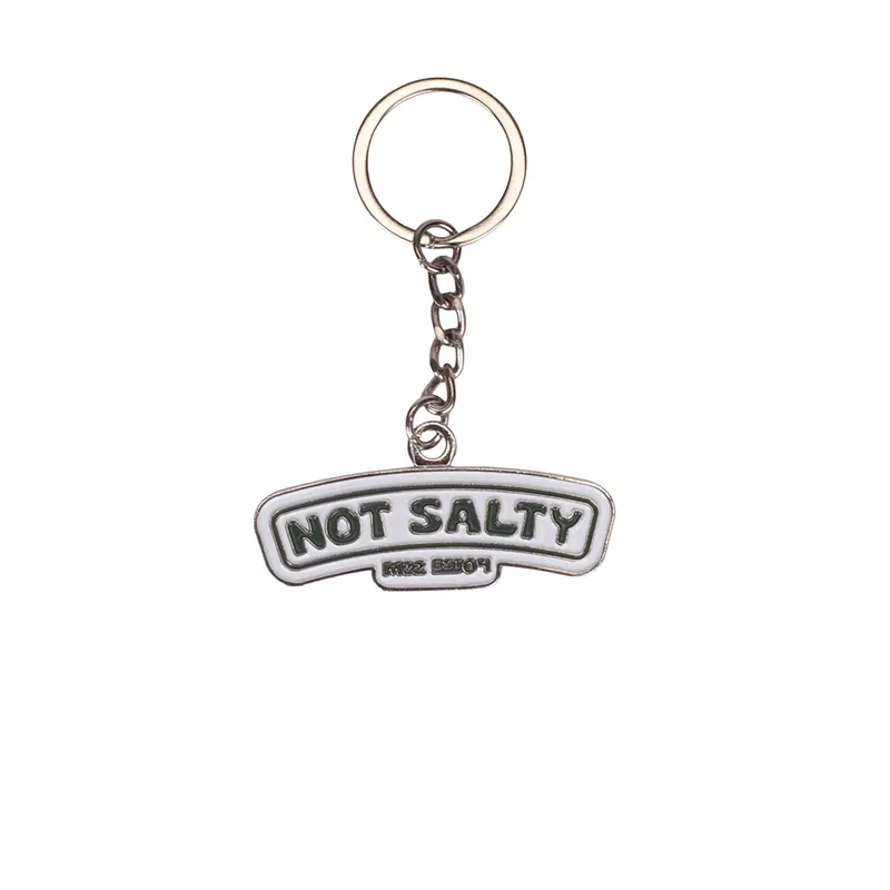 Not Salty Minimalist Keychain – Engraved Aluminum 1
