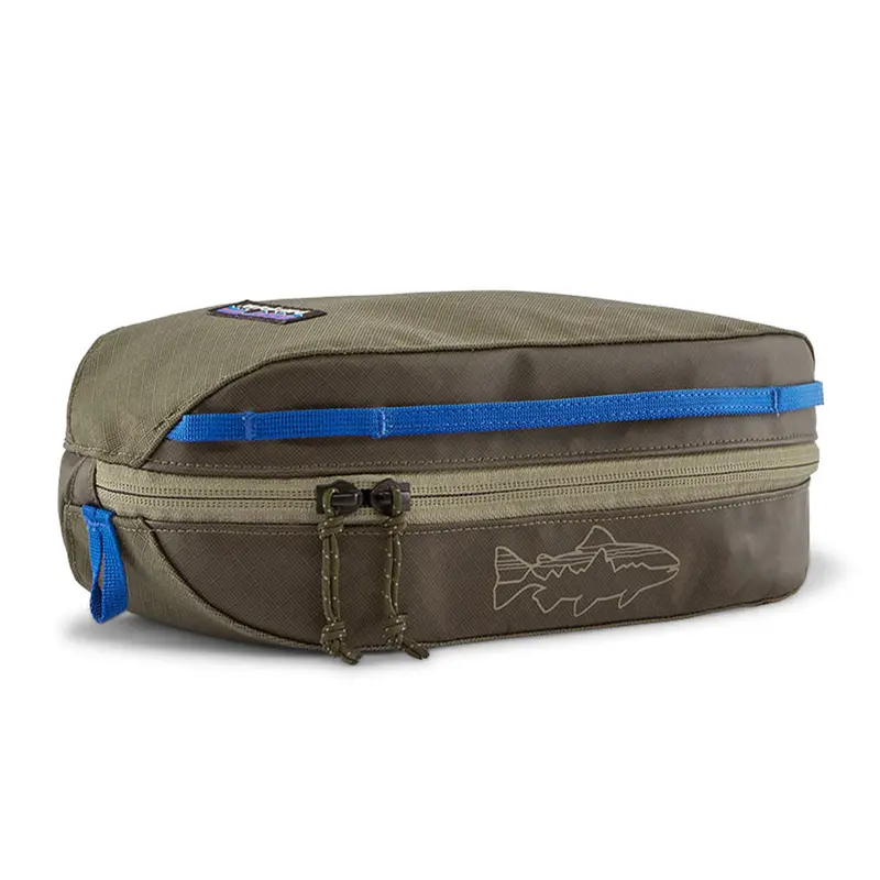 Patagonia Black Hole Cube – 3L Basin Green With Fitz Roy Trout Print 1