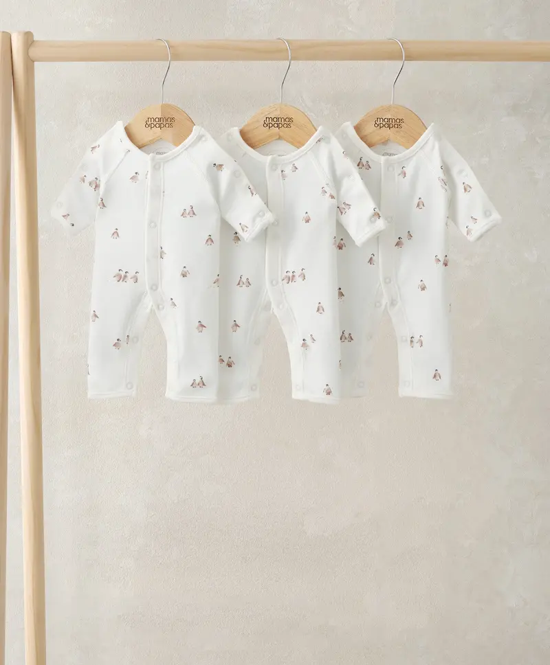 Penguin-Themed Rompers For Preemie Babies – Pack Of 3 1