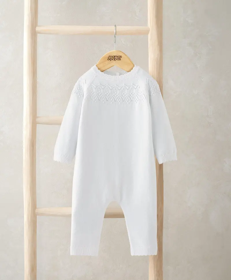 Pointelle Knit Romper For Newborns 1